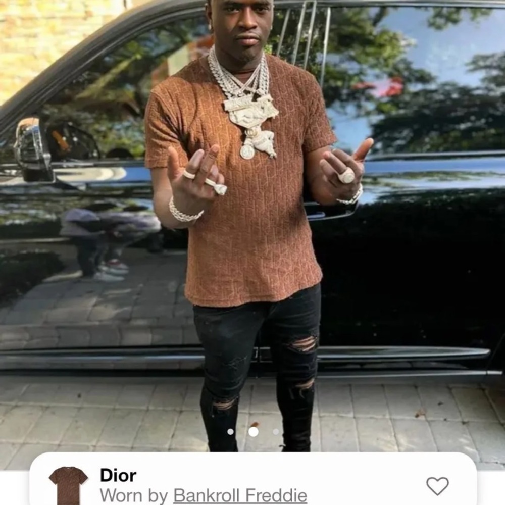 Dior Terry Cotton Oblique T-Shirt Brown Size L